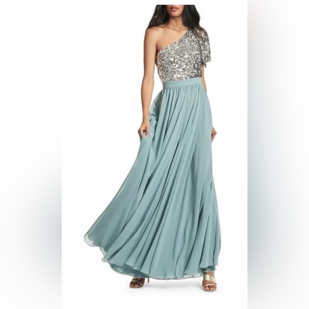 Elegant Sequin Bodice Gown